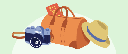 海外旅行保険（3か月以上）のイラスト